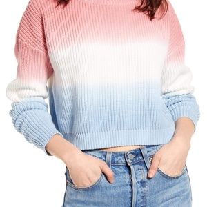 NWT Revolve MINKPINK Dip Dye Crop Sweater S
